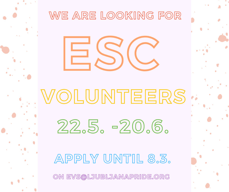 Call for ESC volunteers: Pride Festival co-creators 2025